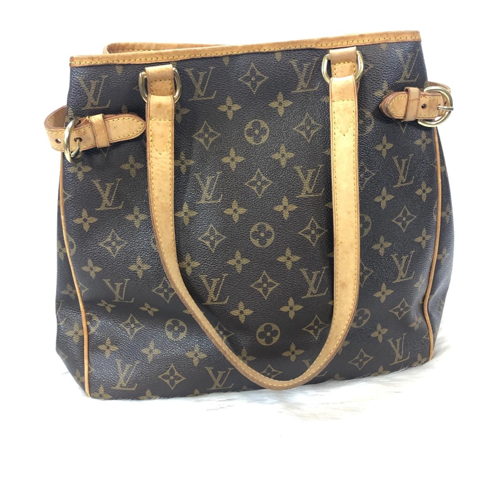 Authentic Louis Vuitton Batignolles Vertical brown monogram shoulder bag